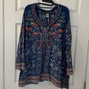 John Mark Multicolor Embroidered Tunic